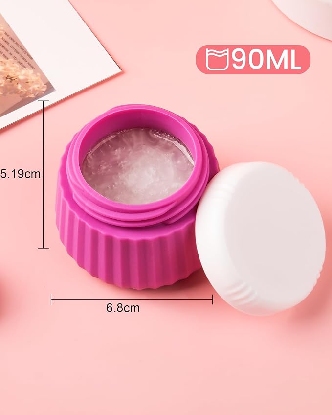 4 Pack Travel Size Silicone Jars, TSA Approved, Leak Proof, Bright Colors - Image 4
