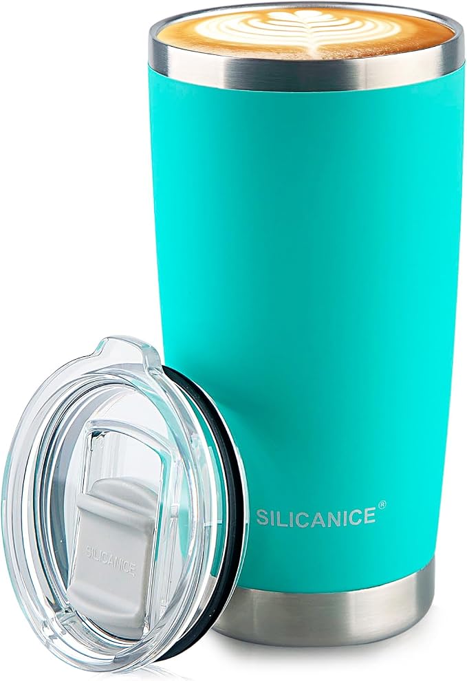 Tropical Teal 20oz Stainless Steel Insulated Tumblers by Patent-pendingstraw1secondoff1secondon3-secondclean