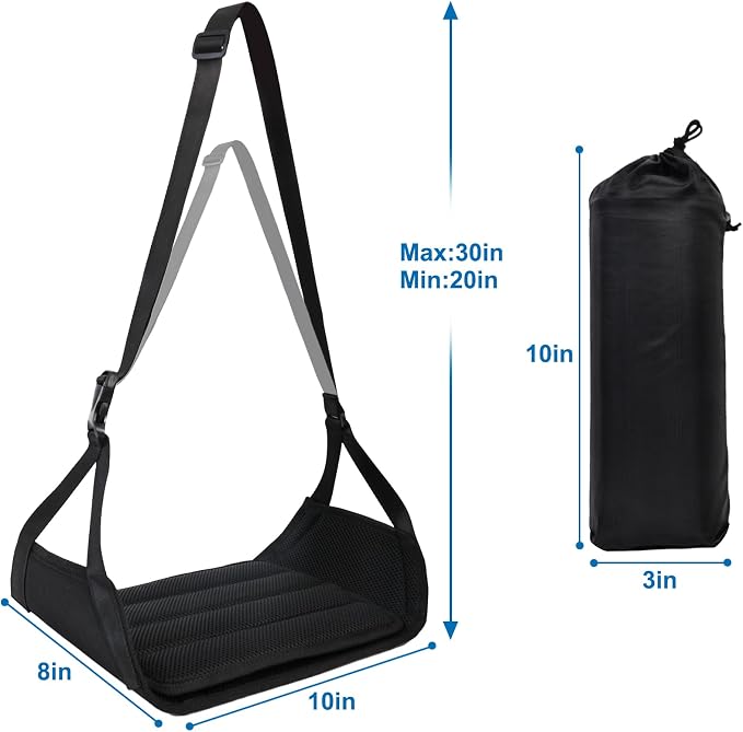 Airplane Foot Hammock （ Memory Foam） 2 in 1 Removable Support Pad， Portable - Image 4