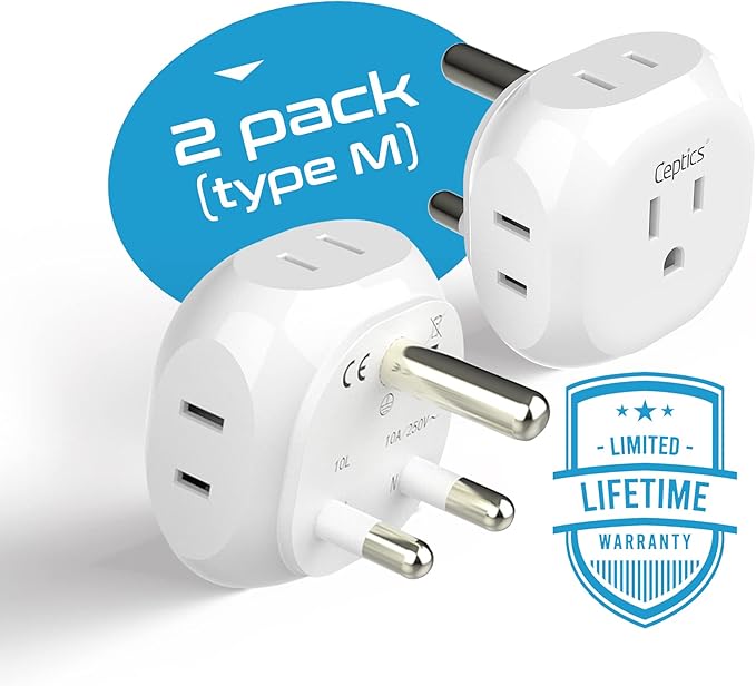 Ceptics South Africa Travel Plug Adapter South Africa Power Adapter Charger 4 - Image 3