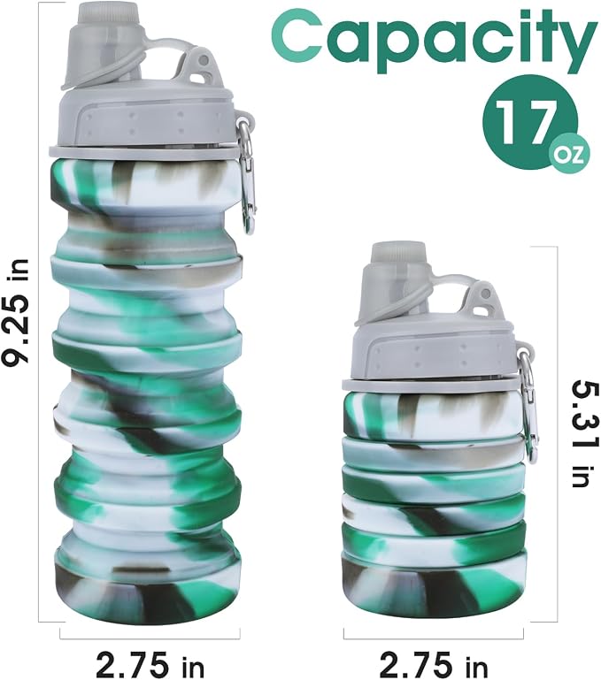 Rainbow Collapsible Water Bottles - Image 2