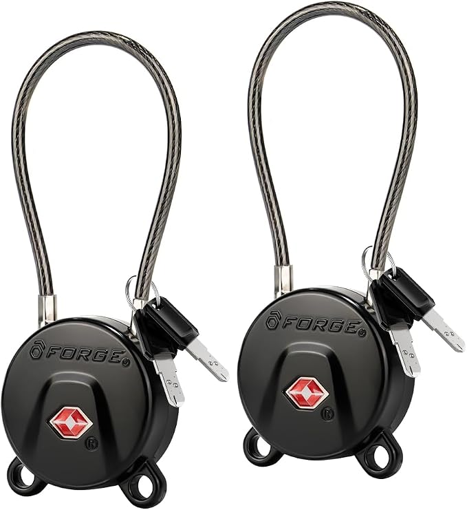 Forge TSA Approved Luggage Locks Ultra-Secure Dimple TSA006 Key Travel Locks by Forge