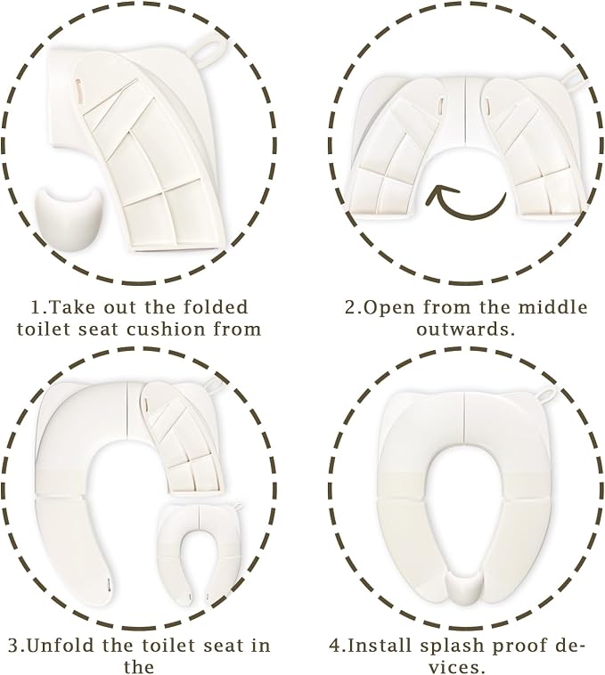 Portable Toilet Seat for Kids, Foldable Universal Fit Potty Training Seat - Image 6