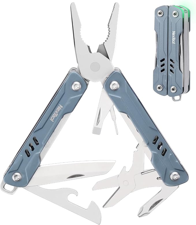 NexTool Mini Sailor S11 Keychain Multitool, 11-in-1 Compact EDC Pliers by NexTool