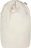 Canvas Laundry Bags with Handles & Square Base 13.8"x 13.8", Large Heavy Duty by CALACH