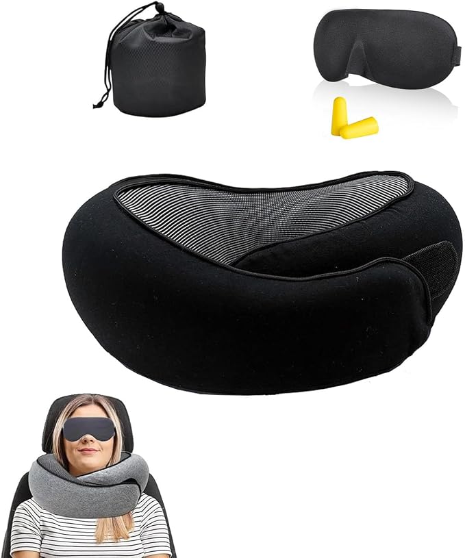 Travel Pillow, Travel Neck Pillow, 360 Degree Comfort and Breathability by Fotiwesd
