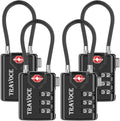 TSA Approved Luggage Locks, Travel Locks Which Also Work Great as Gym Locks by TRAVOCE