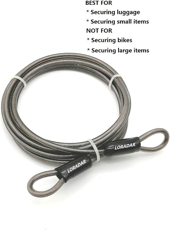 4mm Thick（5/32"） 7FT, 30FT Braided Steel Coated Thin Security Cable Anti-Lost - Image 3