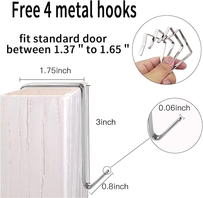 2 Pack Extra Large Hanging Over Door Shoe Organizers, closet shoe organizer - Image 6