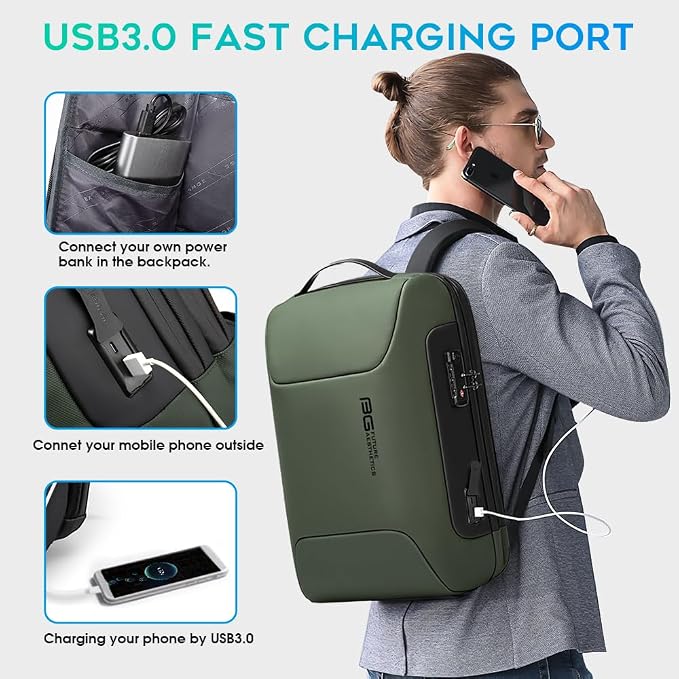 BANGE 15.6INCH Slim Laptop Backpack，Office Business Laptop - Image 5