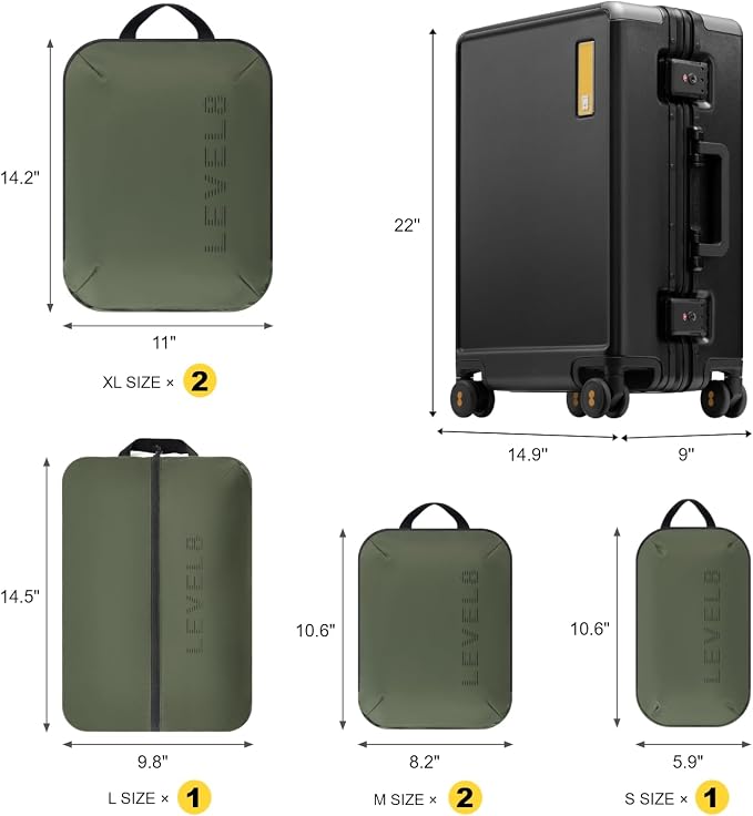 LEVEL8 Zipperless Carry On Suitcase Airline Approved - Image 2