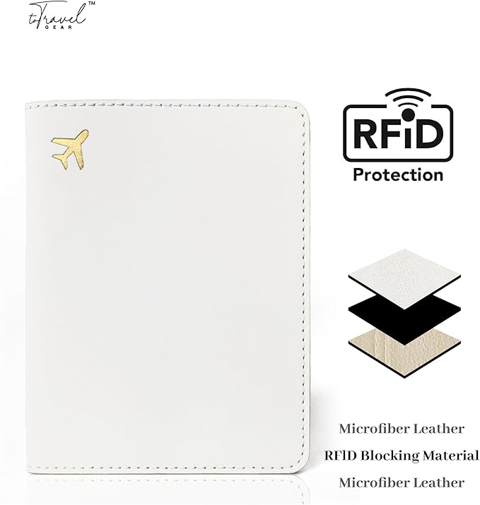 Passport Holder for Travel Essentials, RFID Blocking Passport Cover Case for - Image 3