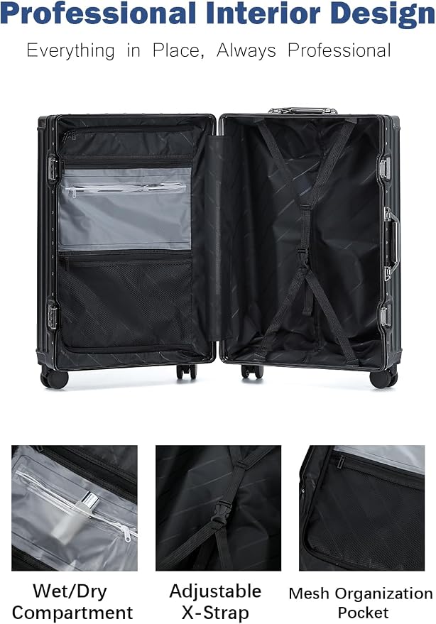 HotWay 26 Inch Aluminum Frame Luggage - Image 6