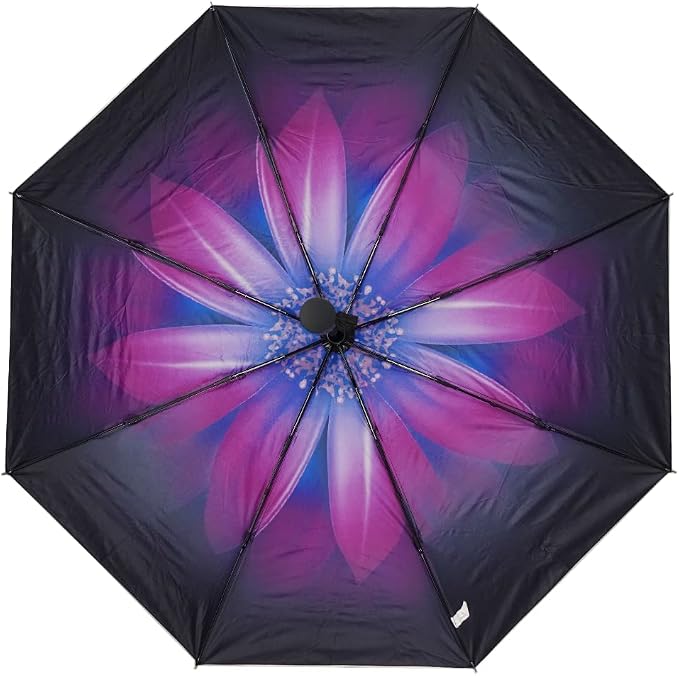 LLanxiry Compact Travel Umbrella, Mini Windproof Umbrellas - Image 2