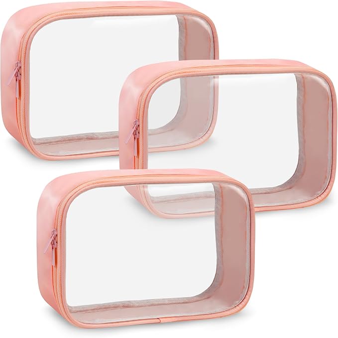 Moyad TSA Approved Clear Toiletry Bag, 3 Pack Quart Size 3-1-1 Liquids Pouch by Moyad