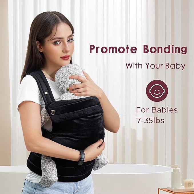 Baby Carrier for Newborn to Toddler, Cozy Baby Wrap Carrier 7-35 lbs, Ergonomic - Image 4