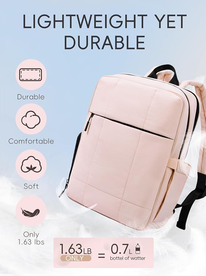 CLUCI Lightweight Travel Backpack Carry on Flight Approved, Puffy Gym Backpack - Image 2