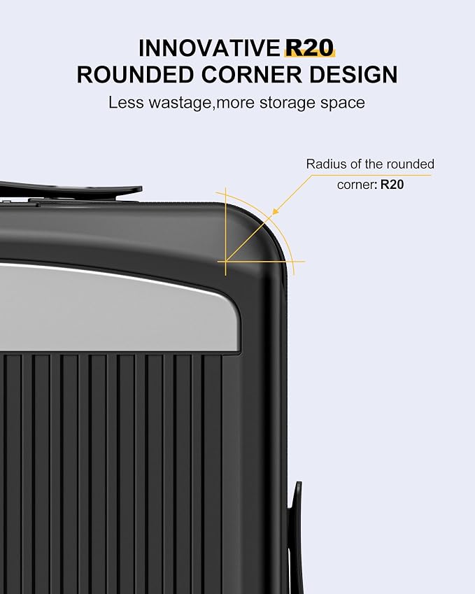 MGB Carry on Luggage 22 X 14 X 9 Airline Approved Suitcase - Image 6