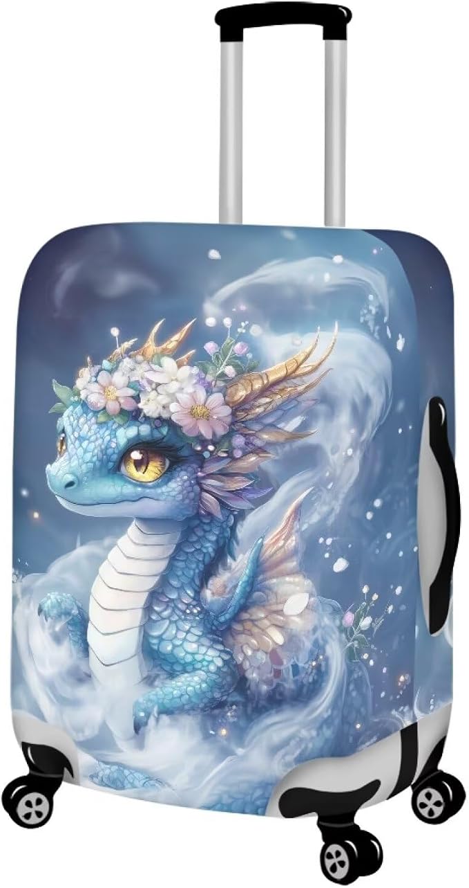 Dragon Luggage Cover Universal Fit 22-25 Inch Anti-Slip Elastic Spandex - Image 2