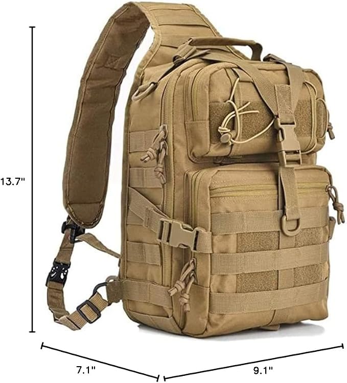 hopopower Tactical Sling Bag Pack Military Rover Shoulder Backpack EDC Assault - Image 8