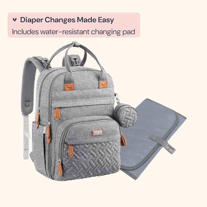 BabbleRoo Diaper Bag Backpack - Image 8