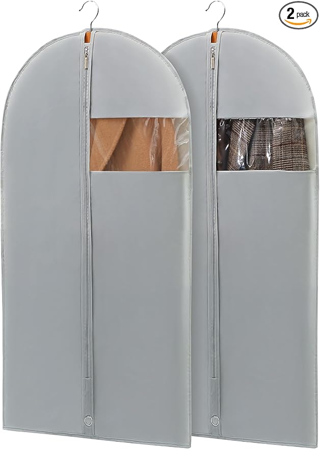 43" Garment Bags for Hanging Clothes, Suit Bags for Closet Storage and Travel by Perber