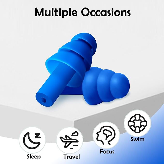 200 Pairs Ear Plugs for Sleeping Noise Cancelling, Reusable Silicone Sound - Image 2
