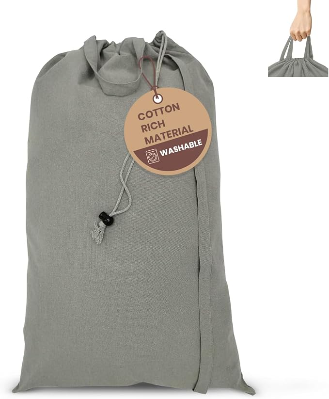 LFH Home Cotton Canvas Large Laundry Bag by LFHHomePrivateLimited