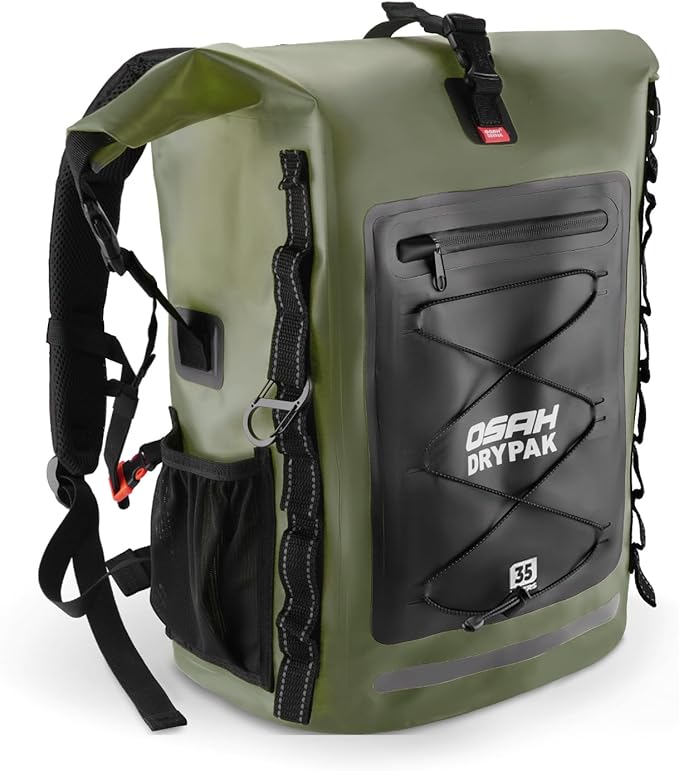 Waterproof Backpack Dry Bag 35L/55L/85L – Heavy Duty Roll-Top Hiking Backpack by OSAHDRYPAK