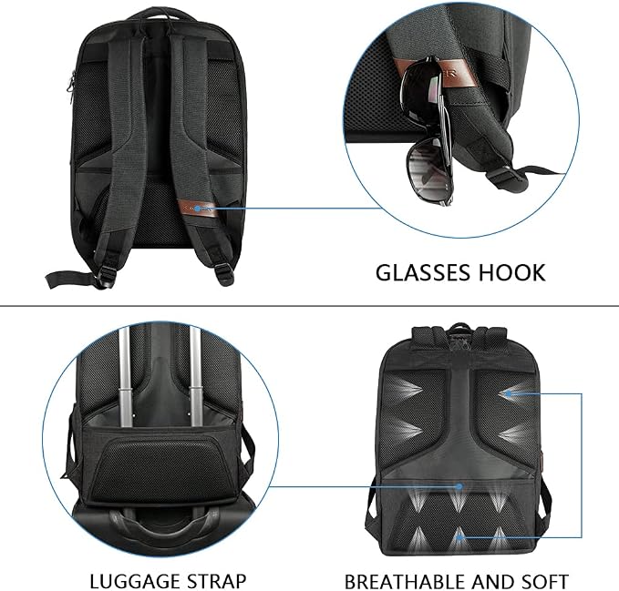 KROSER Laptop Backpack Large Computer Backpack Fits up to 17.3 Inch Laptop - Image 6