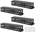 QWORK 4 Pack 2U Horizontal Rack Mount Cable Management Organizer, 19x3.5x3.4 by QWORK