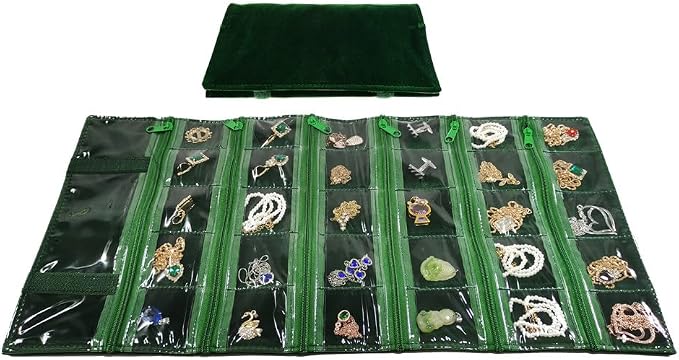 Travel Jewelry Roll Bag Portable Organizer Pouch by SCIKHEFT