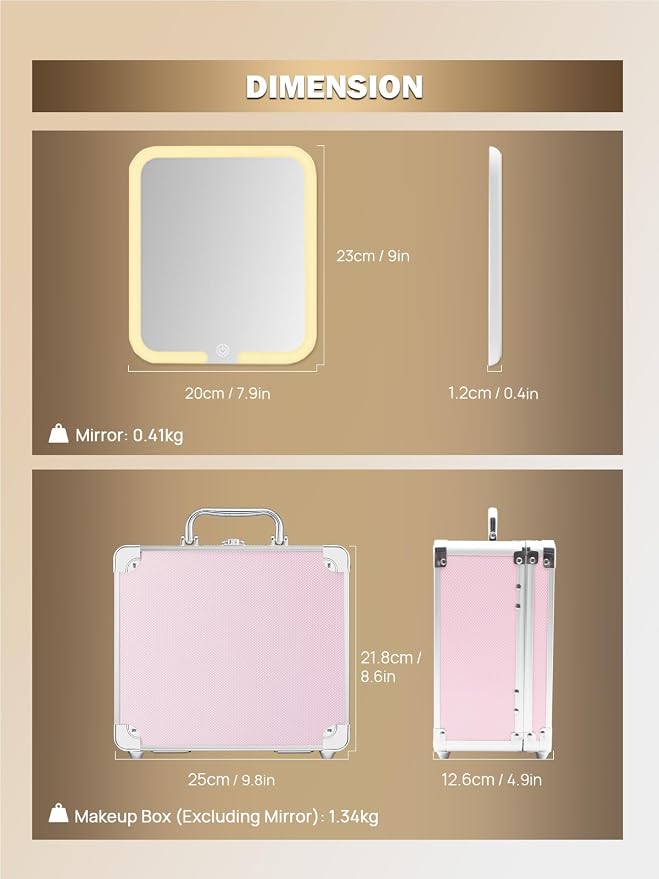 OMIRO Makeup Case, Makeup Bag - Image 2