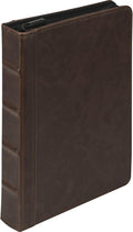 Samsill Vintage Leather Mini 3 Ring Zipper Binder, 1 Inch Round Ring Capacity by Samsill