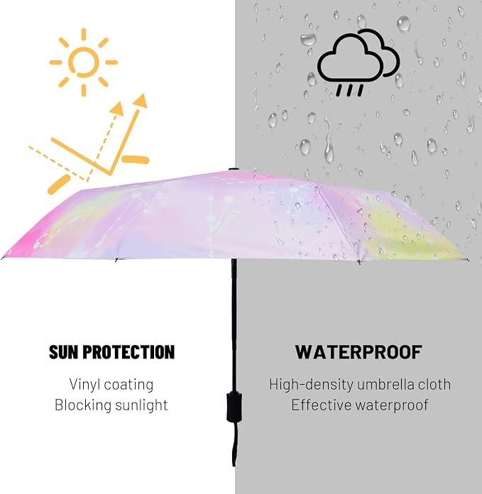 SY COMPACT Travel Umbrella Windproof Automatic Umbrellas Small Compact UV Sun - Image 6