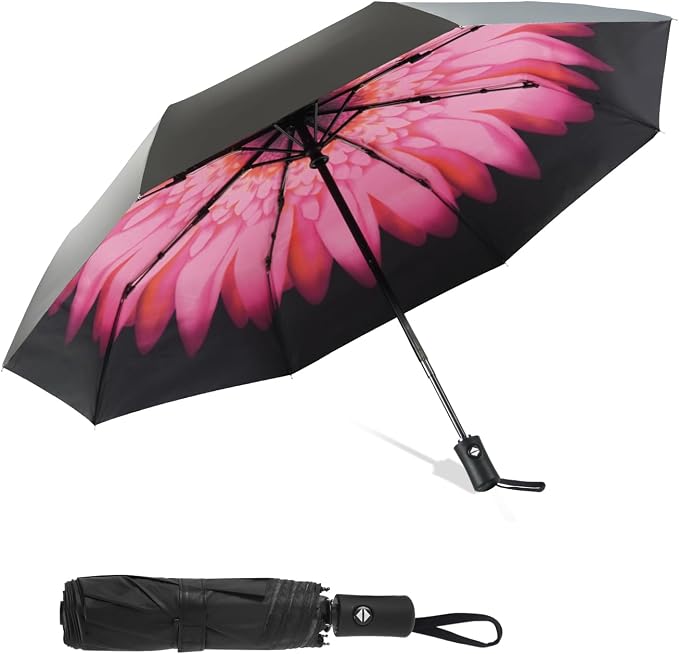 SY COMPACT Travel Umbrella Windproof Automatic Umbrellas Small Compact UV Sun by SYCOMPACT