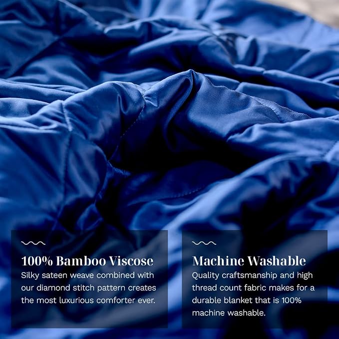 LUXOME Lightweight Blanket | 100% Rayon from Bamboo Fabric & Fill | King/Cal - Image 4