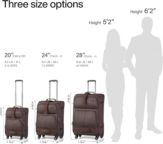 Hanke 28 Inch Softside Expandable Luggage - Image 3
