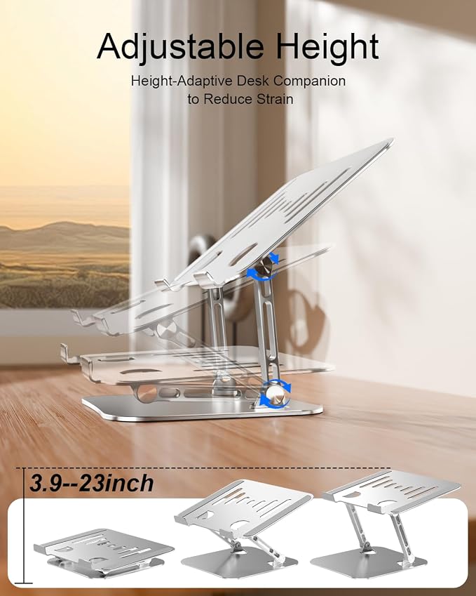 Laptop Stand for Desk Adjustable Computer Stand Foldable Laptop Riser Notebook - Image 3