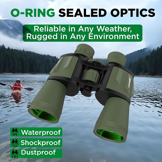 Binoculars with Phone Bracket Adapter, High Power Waterproof with Low Light - Image 7