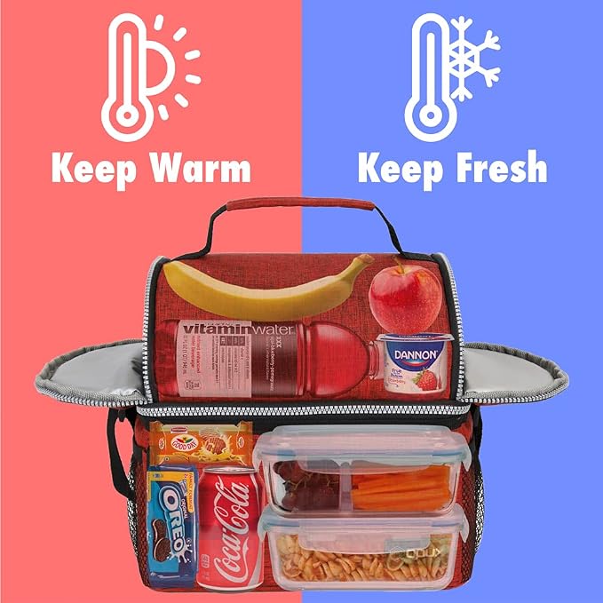 opux Lunch Bag Women Insulated, Adult Lunch Box Cooler, Lunch Box - Image 2