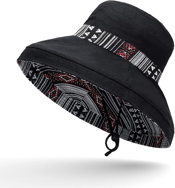 Women Wide Brim Sun Hats Metal Wired Edge Summer UV Protection Beach Fishing Hat - Image 2