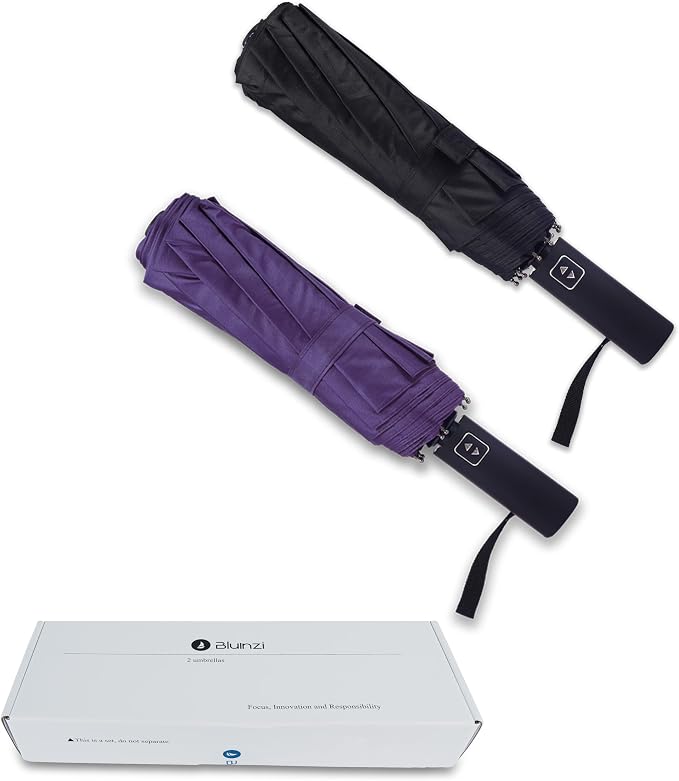 46 Inch Compact Umbrellas for Rain by Bluinzi