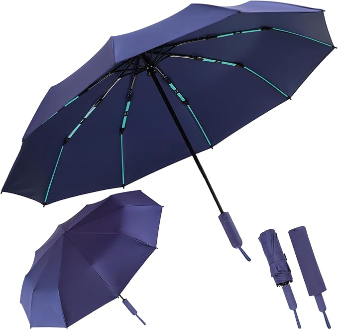 Folding Umbrella Anti-UV Compact Durable Folding Umbrella Auto Open Close by Leznazik