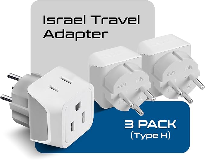 Ceptics Israel Plug Adapter - 2 in 1 Type H Adapter - Image 2