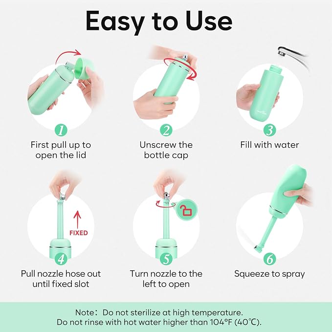 Easy@Home Portable Bidet for Travel: Peri Bottle for Postpartum Care - Image 4