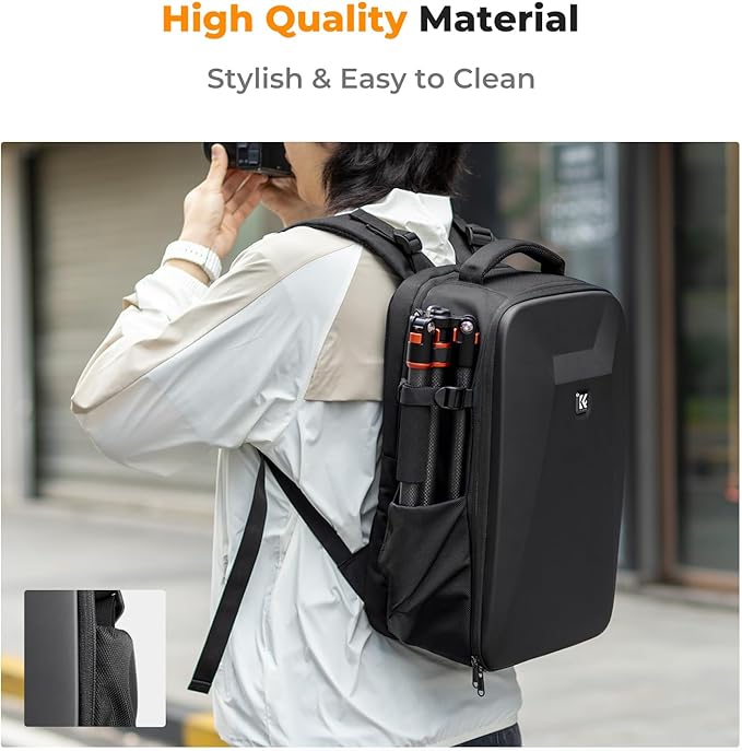 K&F Concept Camera Backpack, Hardshell Photography DSLR Camera Bag - Image 6