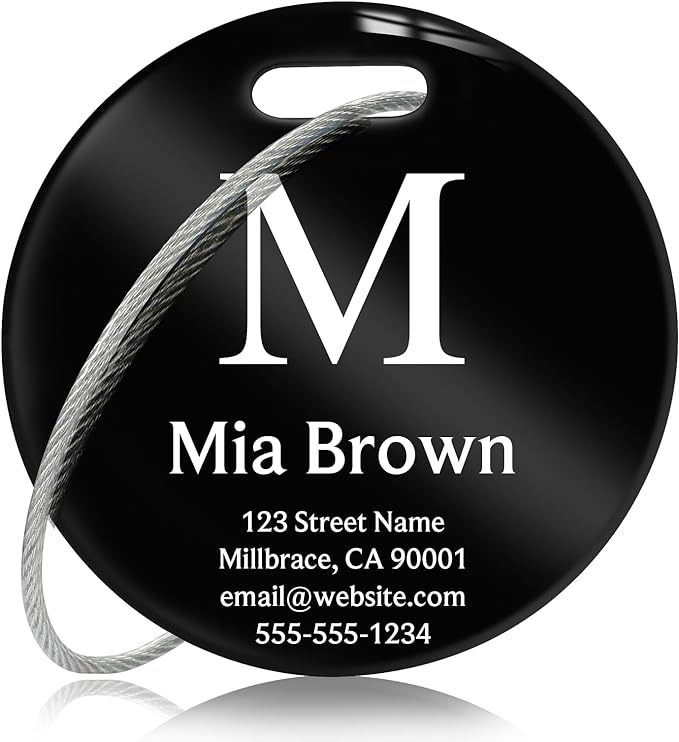 Customized Stainless Steel Luggage Tags: Personalize Your Suitcases, and Bags by Kcule