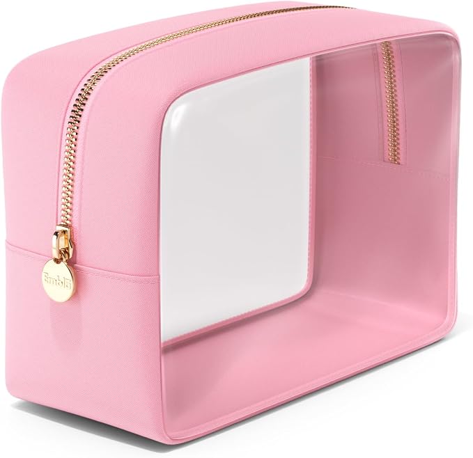 Clear Makeup Bag Zipper Pouch, Transparent Cosmetic Case Organizer, TSA by Embla