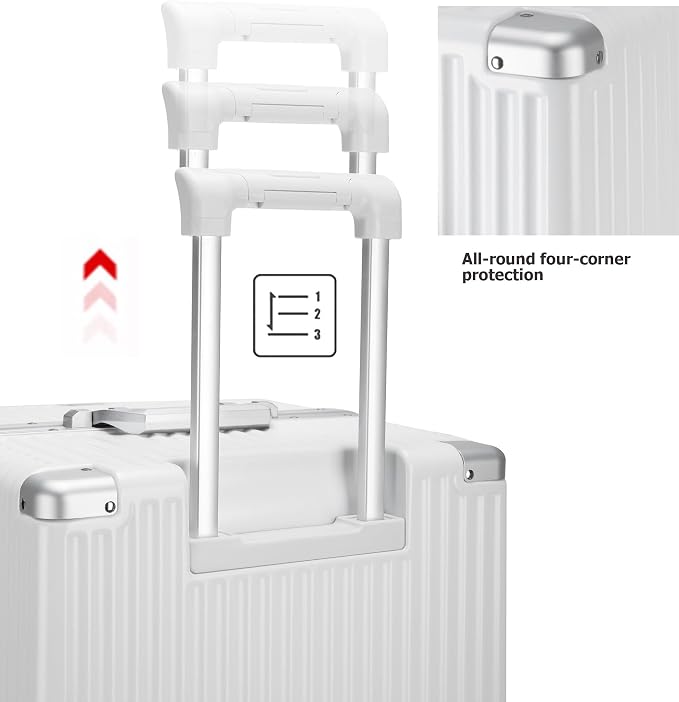 feilario 29in Super Large Captain Aluminum Frame Hardside Spinner Wheels Luggage - Image 4